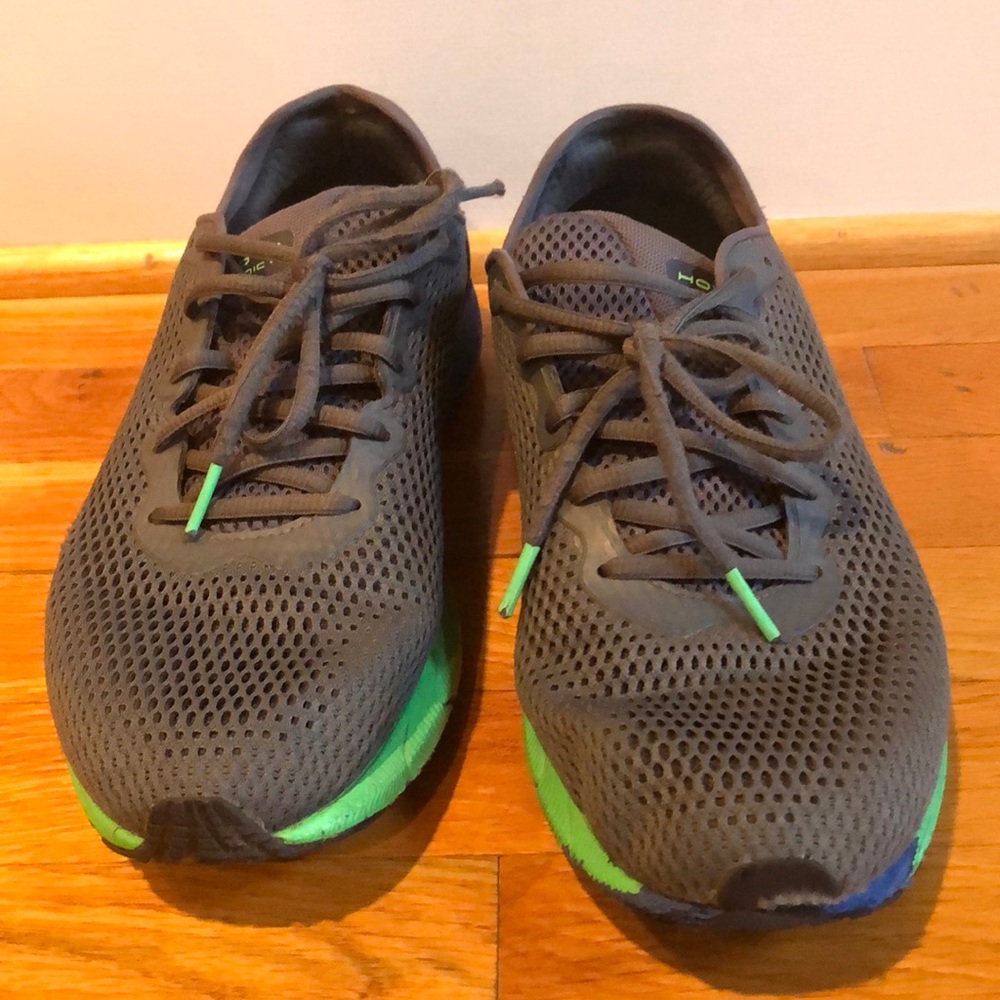 Men’s Size 11 Gray/Blue/Green Under Armour Sneakers
